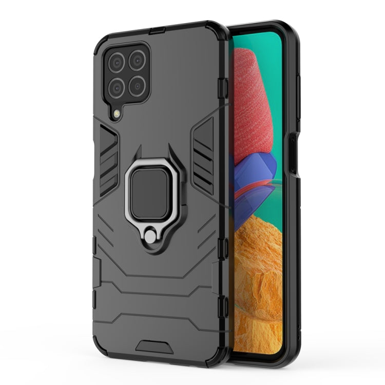 For Samsung Galaxy M33 5G India PC + TPU Shockproof Protective Phone Case with Magnetic Ring Holder