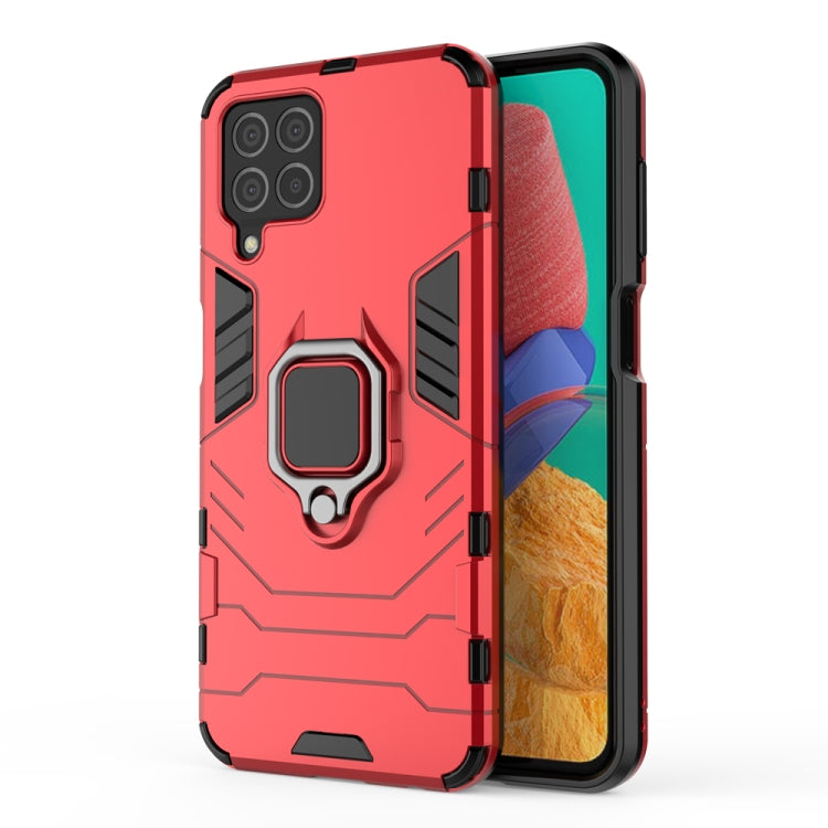 For Samsung Galaxy M33 5G India PC + TPU Shockproof Protective Phone Case with Magnetic Ring Holder