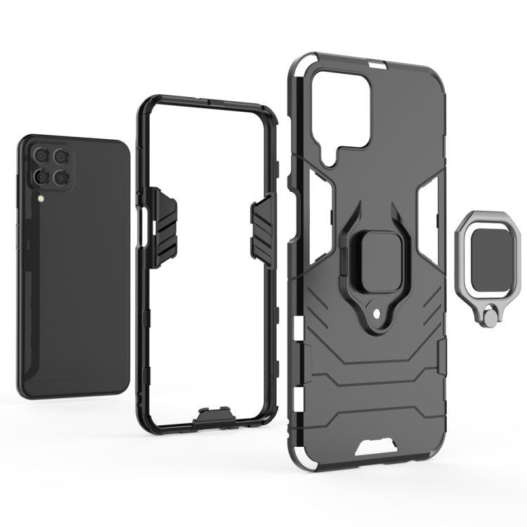 For Samsung Galaxy M33 5G India PC + TPU Shockproof Protective Phone Case with Magnetic Ring Holder