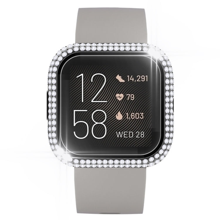 For Fitbit Versa 2 Diamond PC Half-pack Watch Case