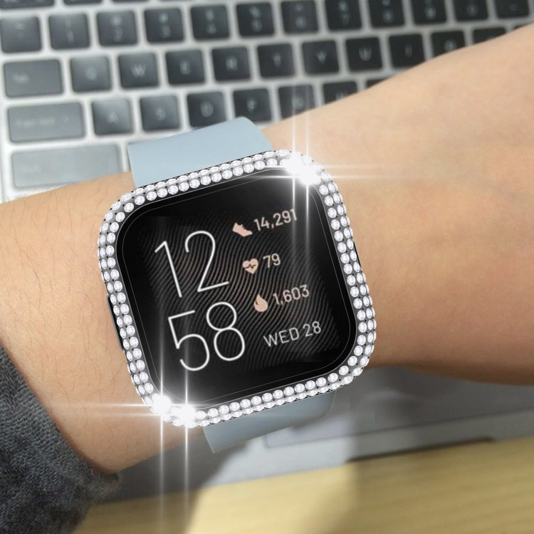 For Fitbit Versa 2 Diamond PC Half-pack Watch Case
