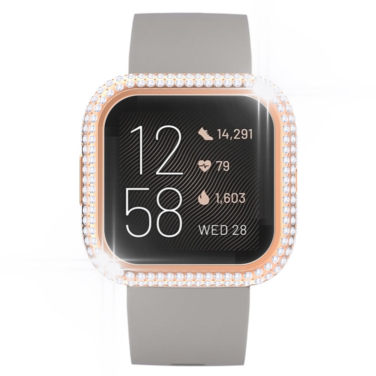 For Fitbit Versa 2 Diamond PC Half-pack Watch Case