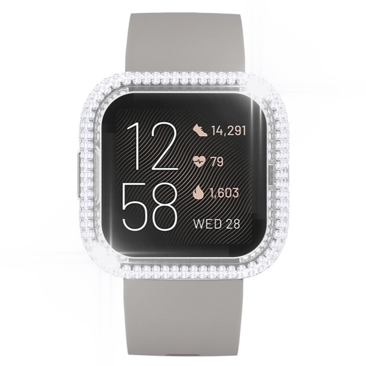 For Fitbit Versa 2 Diamond PC Half-pack Watch Case