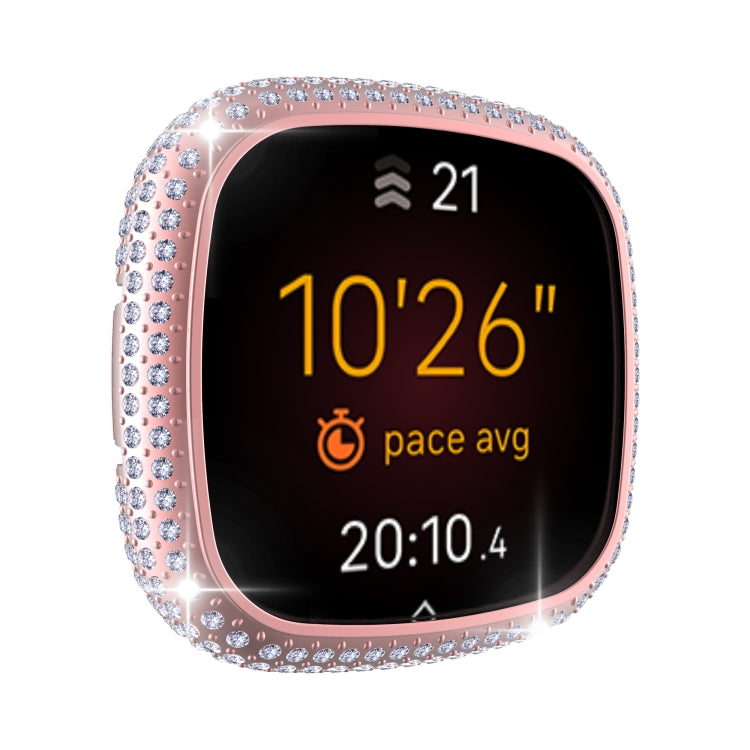 For Fitbit Versa 3 / Sense Diamond PC Half-pack Watch Case