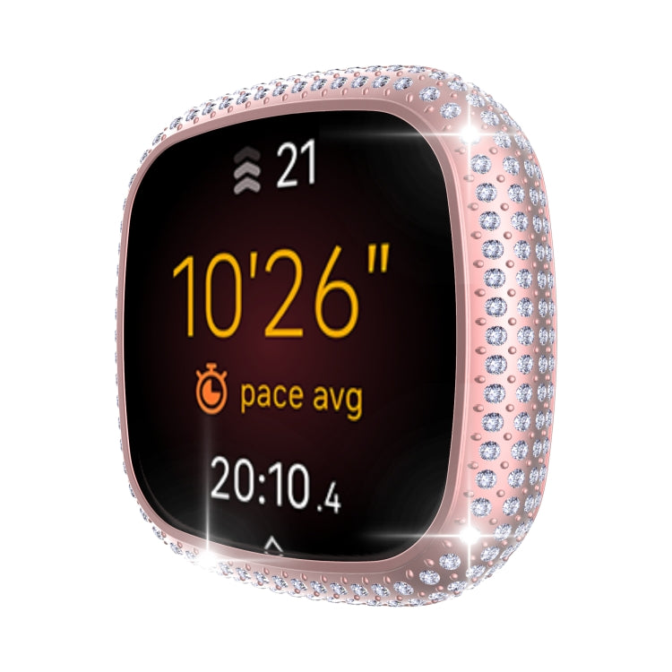 For Fitbit Versa 3 / Sense Diamond PC Half-pack Watch Case