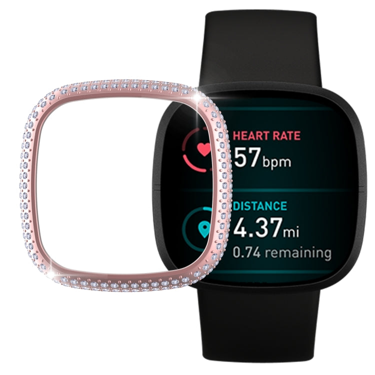 For Fitbit Versa 3 / Sense Diamond PC Half-pack Watch Case