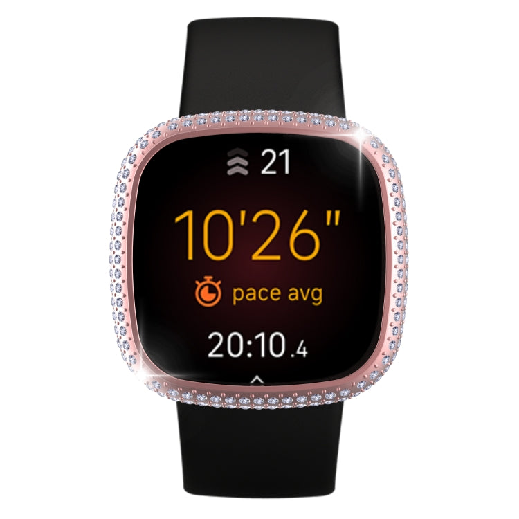 For Fitbit Versa 3 / Sense Diamond PC Half-pack Watch Case