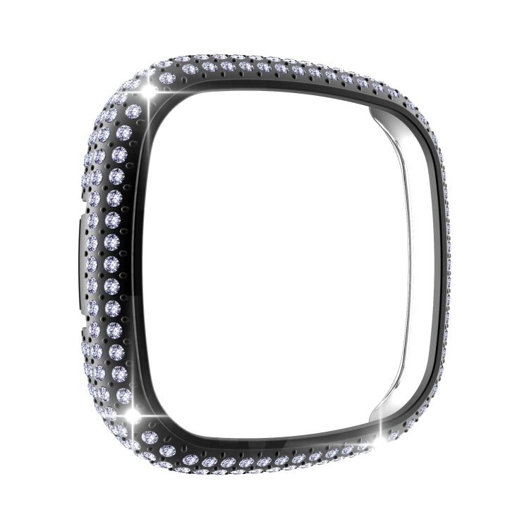 For Fitbit Versa 3 / Sense Diamond PC Half-pack Watch Case