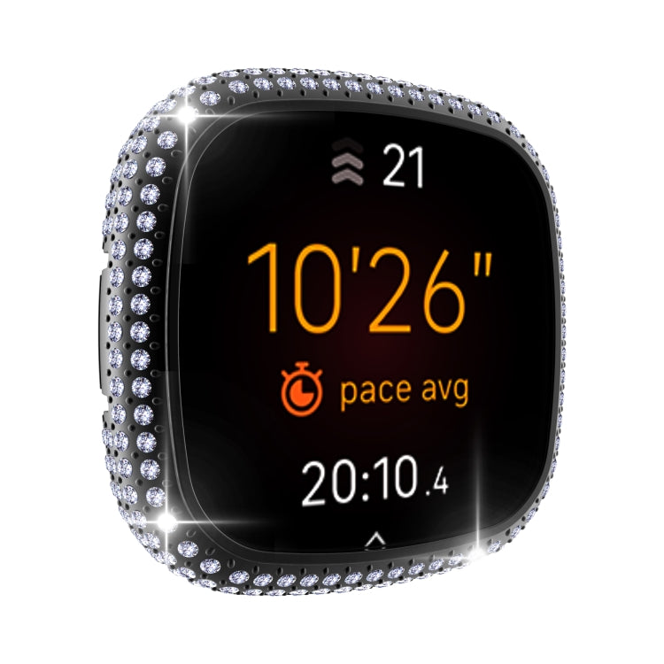 For Fitbit Versa 3 / Sense Diamond PC Half-pack Watch Case
