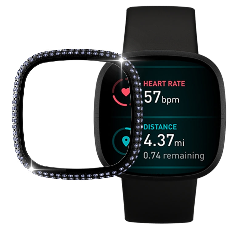 For Fitbit Versa 3 / Sense Diamond PC Half-pack Watch Case