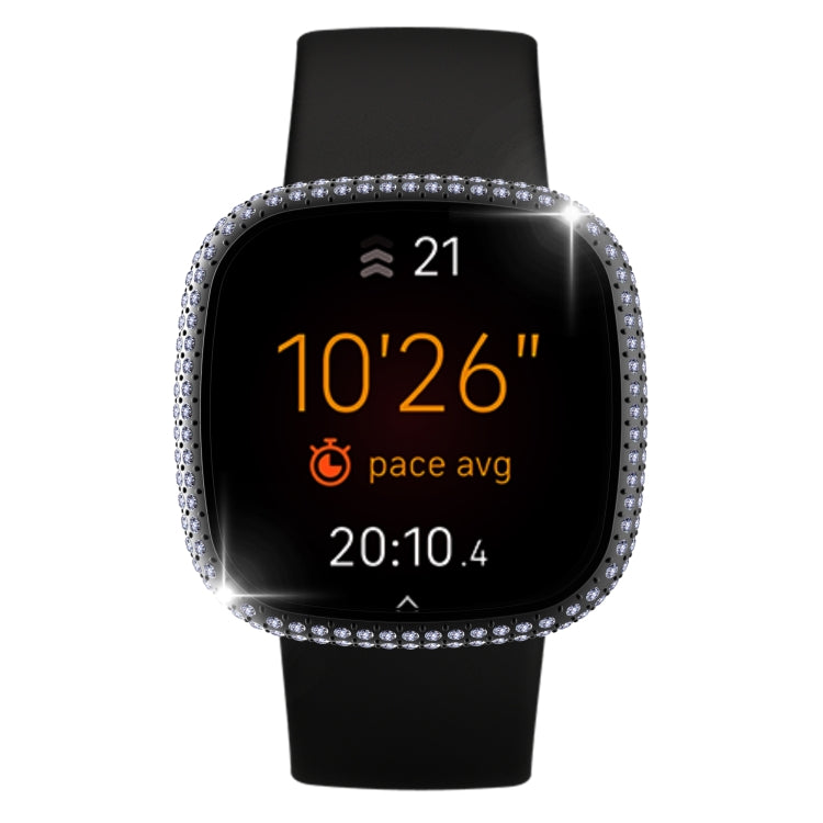 For Fitbit Versa 3 / Sense Diamond PC Half-pack Watch Case