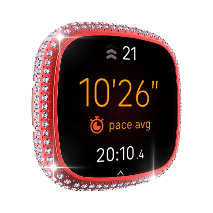 For Fitbit Versa 3 / Sense Diamond PC Half-pack Watch Case