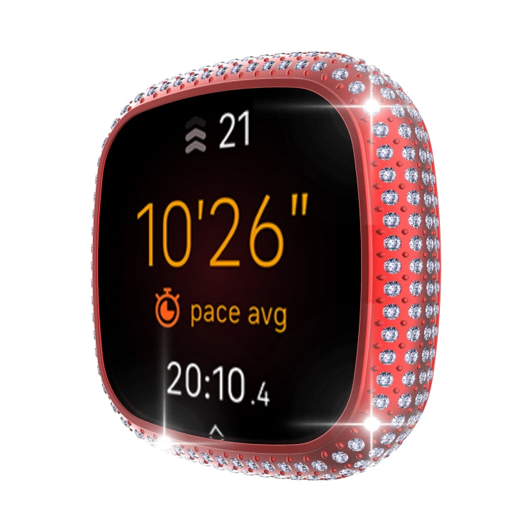 For Fitbit Versa 3 / Sense Diamond PC Half-pack Watch Case