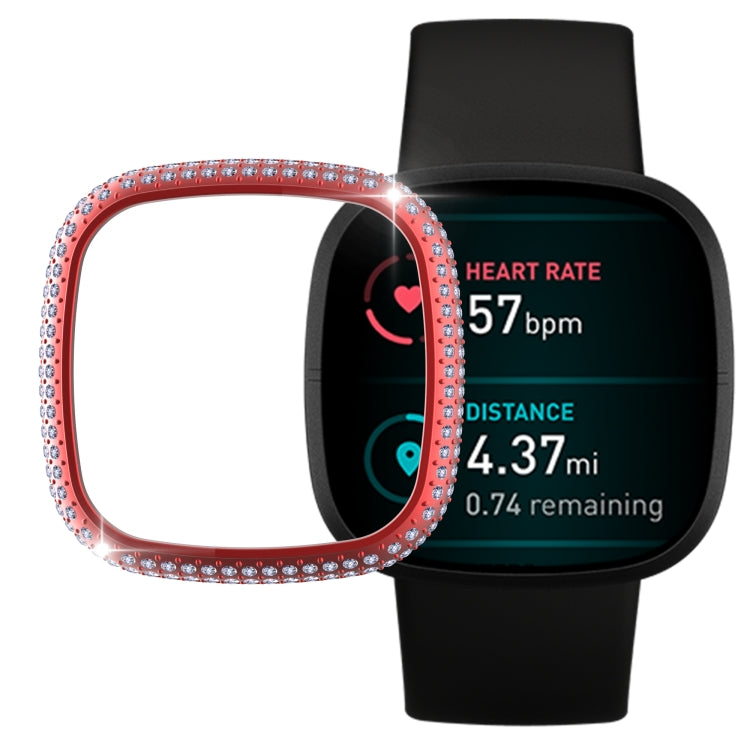For Fitbit Versa 3 / Sense Diamond PC Half-pack Watch Case