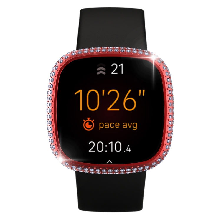 For Fitbit Versa 3 / Sense Diamond PC Half-pack Watch Case