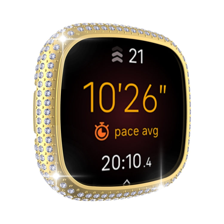 For Fitbit Versa 3 / Sense Diamond PC Half-pack Watch Case