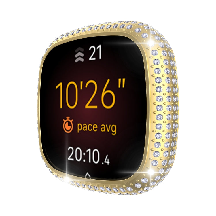 For Fitbit Versa 3 / Sense Diamond PC Half-pack Watch Case
