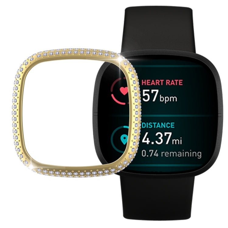For Fitbit Versa 3 / Sense Diamond PC Half-pack Watch Case