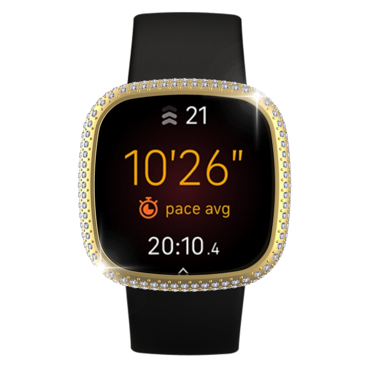 For Fitbit Versa 3 / Sense Diamond PC Half-pack Watch Case