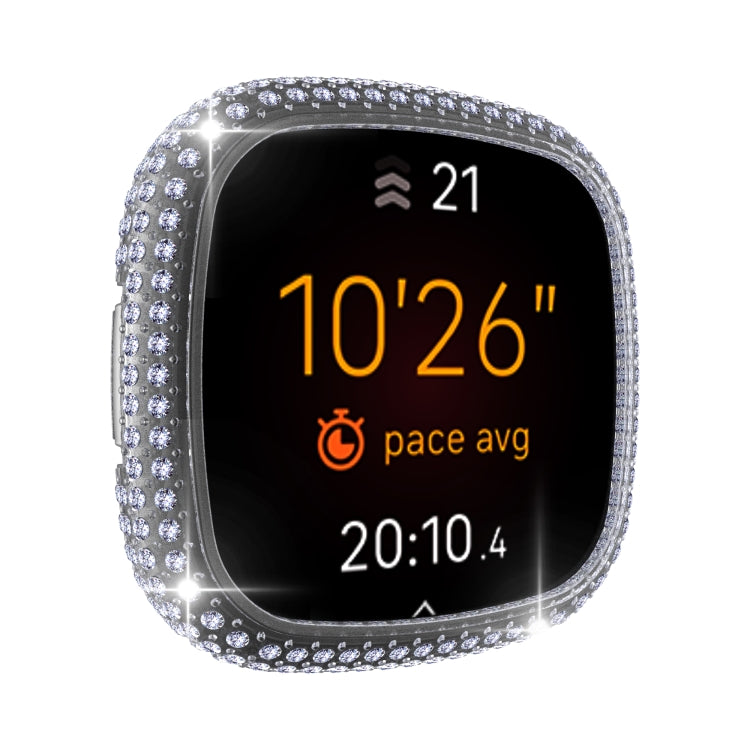 For Fitbit Versa 3 / Sense Diamond PC Half-pack Watch Case