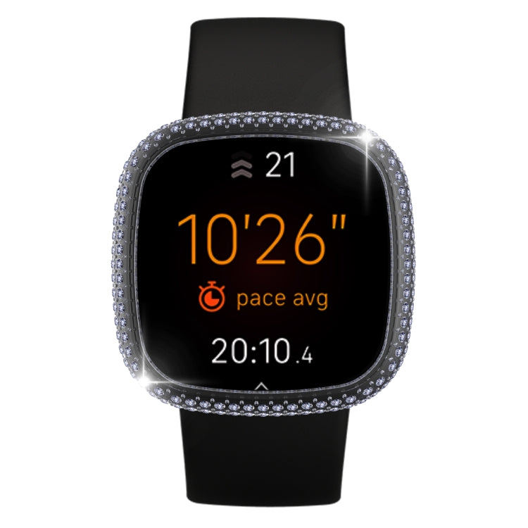 For Fitbit Versa 3 / Sense Diamond PC Half-pack Watch Case