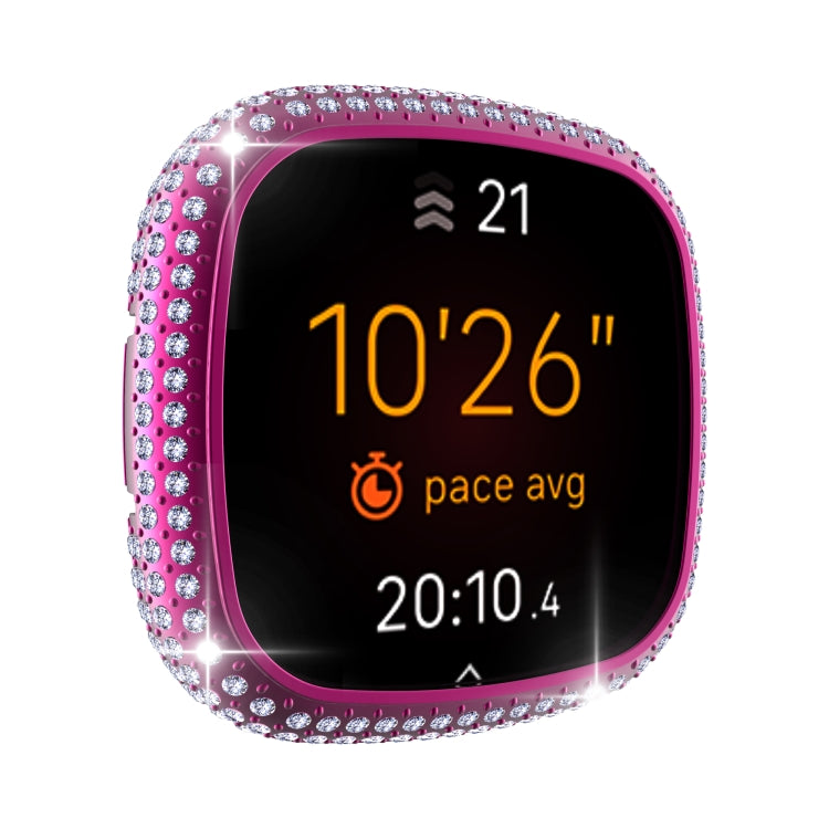 For Fitbit Versa 3 / Sense Diamond PC Half-pack Watch Case