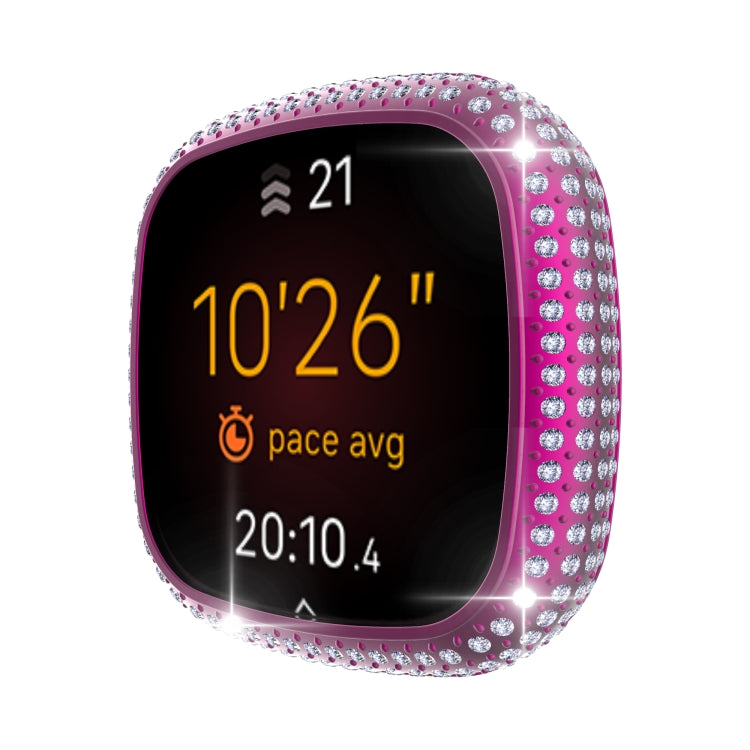 For Fitbit Versa 3 / Sense Diamond PC Half-pack Watch Case