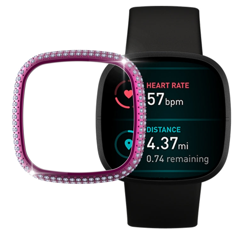 For Fitbit Versa 3 / Sense Diamond PC Half-pack Watch Case