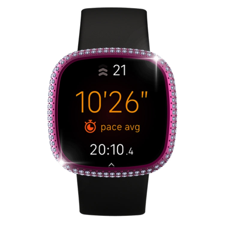 For Fitbit Versa 3 / Sense Diamond PC Half-pack Watch Case