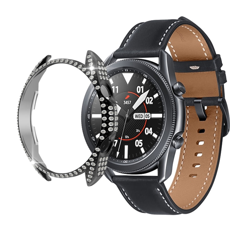 For Samsung Galaxy Watch 3 41mm Diamond PC Half-pack Watch Case
