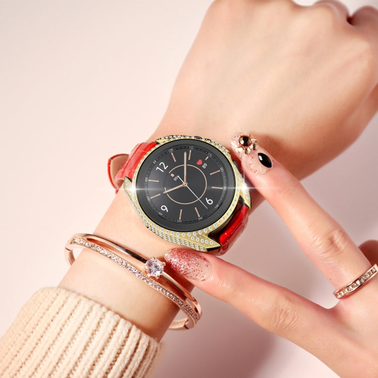 For Samsung Galaxy Watch 3 41mm Diamond PC Half-pack Watch Case