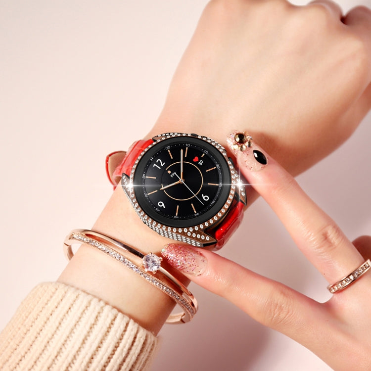 For Samsung Galaxy Watch 3 41mm Diamond PC Half-pack Watch Case