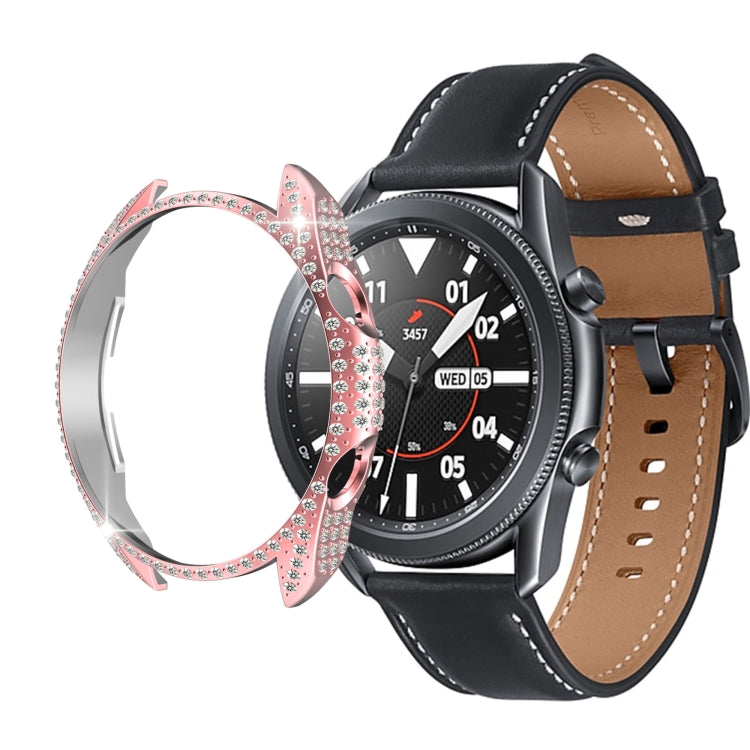 For Samsung Galaxy Watch 3 45mm Diamond PC Half-pack Watch Case
