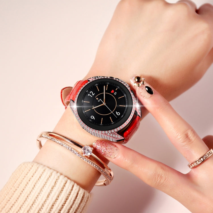 For Samsung Galaxy Watch 3 45mm Diamond PC Half-pack Watch Case