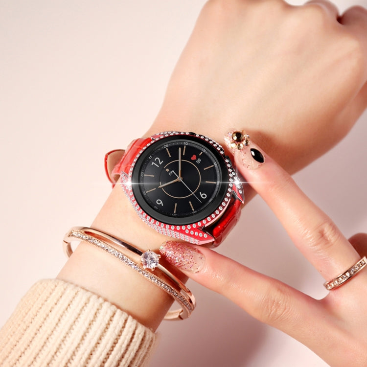 For Samsung Galaxy Watch 3 45mm Diamond PC Half-pack Watch Case
