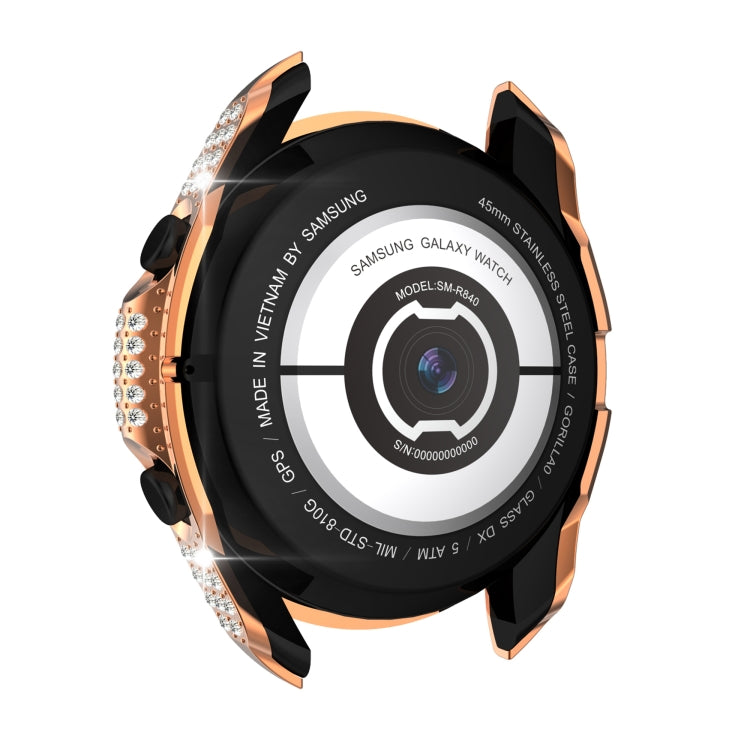 For Samsung Galaxy Watch 3 45mm Diamond PC Half-pack Watch Case