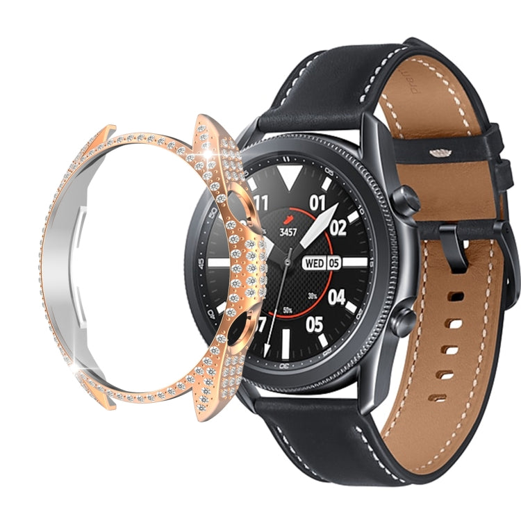For Samsung Galaxy Watch 3 45mm Diamond PC Half-pack Watch Case