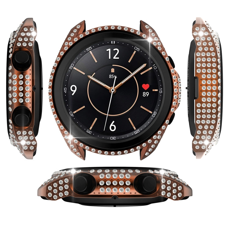 For Samsung Galaxy Watch 3 45mm Diamond PC Half-pack Watch Case