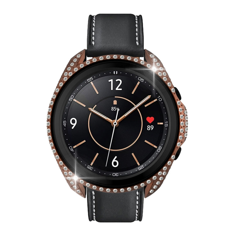 For Samsung Galaxy Watch 3 45mm Diamond PC Half-pack Watch Case