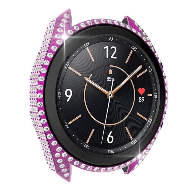 For Samsung Galaxy Watch 3 45mm Diamond PC Half-pack Watch Case