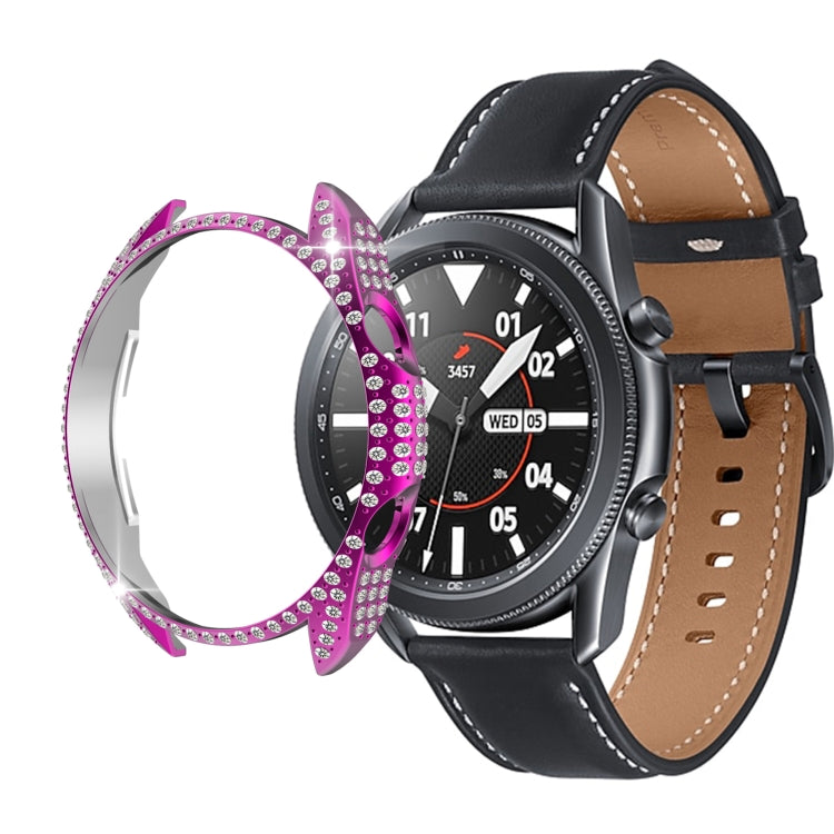 For Samsung Galaxy Watch 3 45mm Diamond PC Half-pack Watch Case