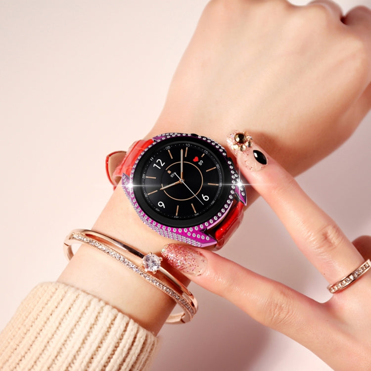 For Samsung Galaxy Watch 3 45mm Diamond PC Half-pack Watch Case