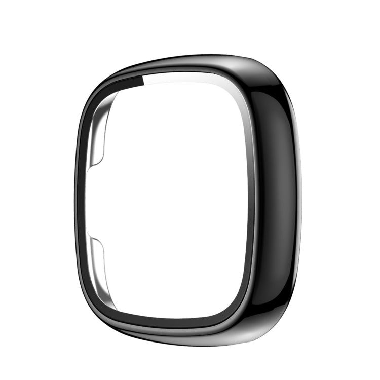 For Fitbit Versa 3 / Fitbit Sense Electroplated PC +Tempered Glass Watch Case