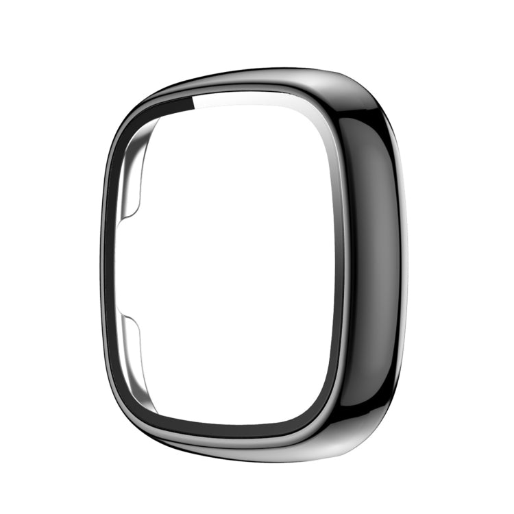For Fitbit Versa 3 / Fitbit Sense Electroplated PC +Tempered Glass Watch Case