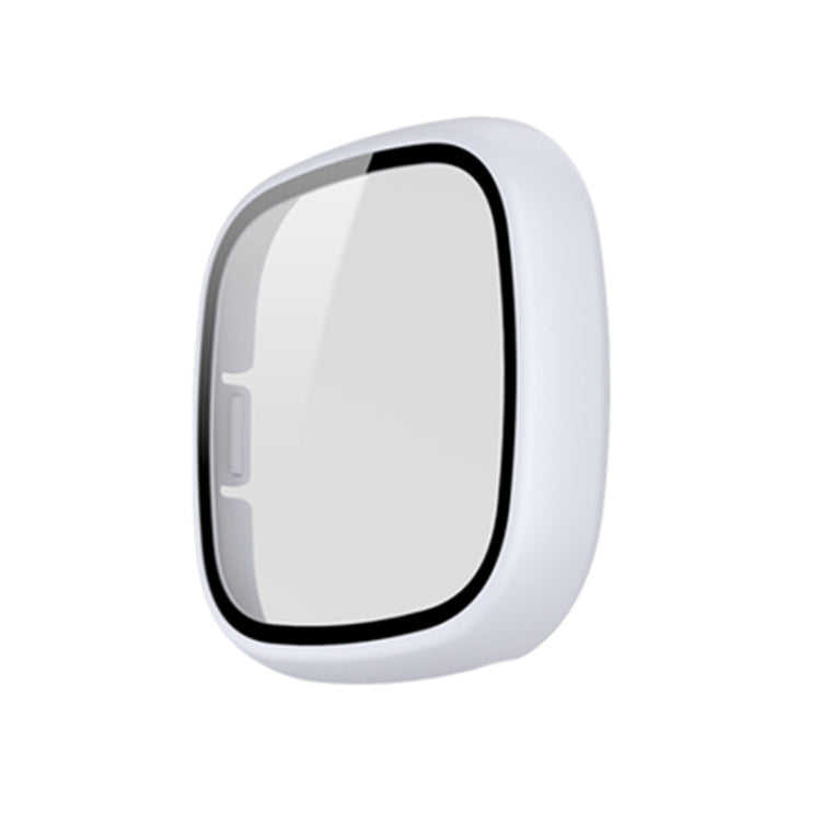 For Fitbit Versa 3 / Fitbit Sense Frosted PC +Tempered Glass Watch Case