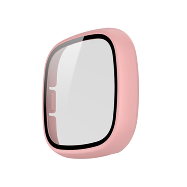For Fitbit Versa 3 / Fitbit Sense Frosted PC +Tempered Glass Watch Case