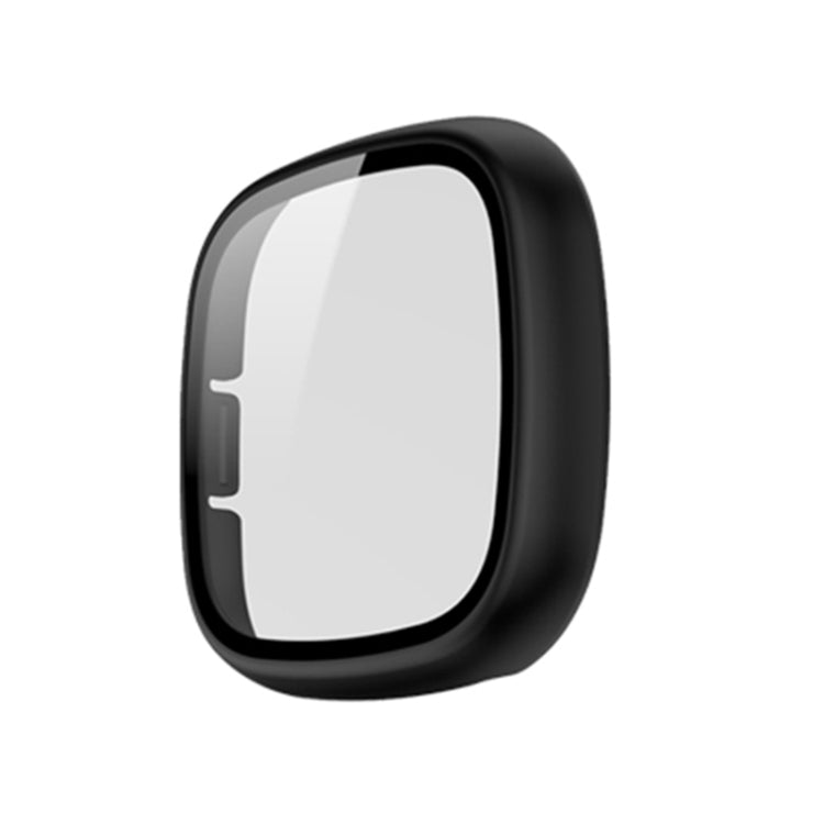 For Fitbit Versa 3 / Fitbit Sense Frosted PC +Tempered Glass Watch Case
