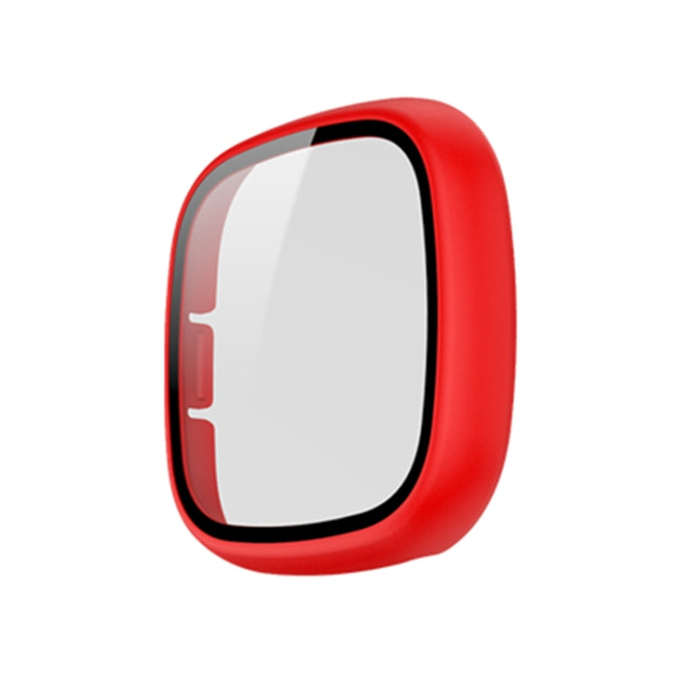 For Fitbit Versa 3 / Fitbit Sense Frosted PC +Tempered Glass Watch Case