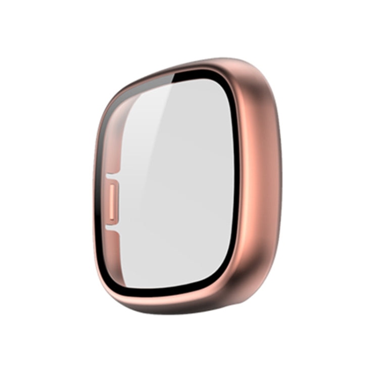 For Fitbit Versa 3 / Fitbit Sense Frosted PC +Tempered Glass Watch Case