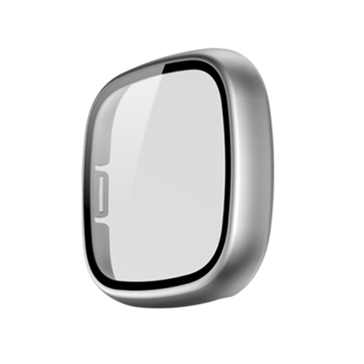 For Fitbit Versa 3 / Fitbit Sense Frosted PC +Tempered Glass Watch Case